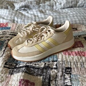 Adidas Women's Cream and Yellow Sneakers